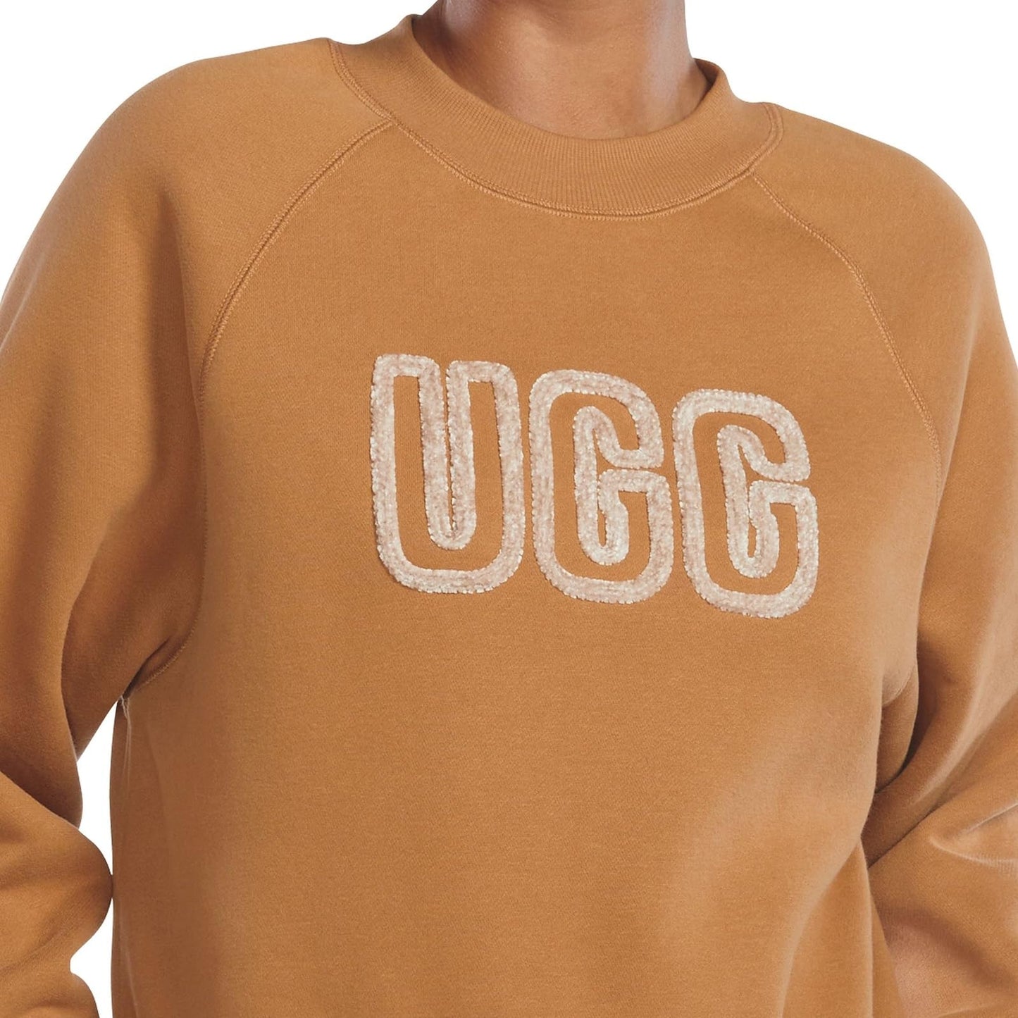UGG Women's Ugg Logo Crewneck Sweatshirt, Chestnut, M