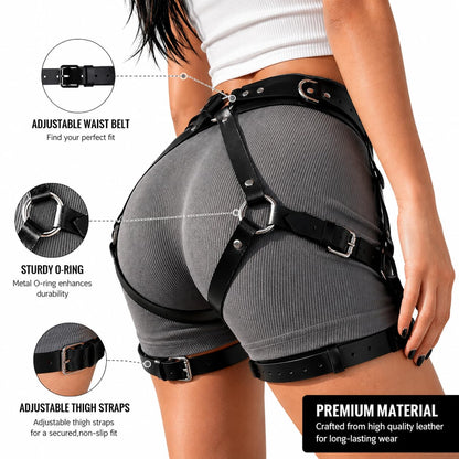 Women's garter belt Leather Thigh harness Punk Leg Belts lingerie Bar Carnival Party Cosplay outfits Accessories