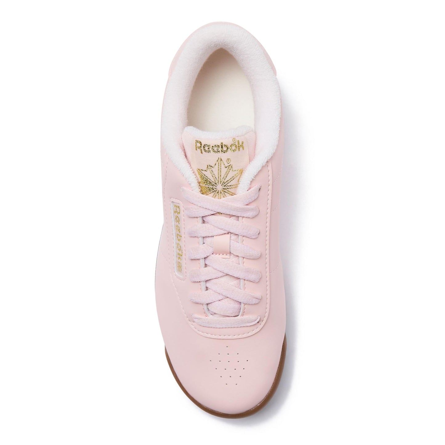 Reebok Princess Sneakers for Women, Comfortable Walking or Tennis Womens Shoes, Pink/White/Gold Metallic, 7