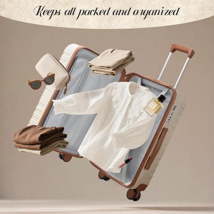 CASELLY Luggage Sets with spinner wheels, PC+ABS Hard Shell Travel Luggage,Lightweight Carry-on suitcases with TSA Lock,YKK Zippers (Green, 7 piece sets（14/18/20/24/28/DB/TB）)