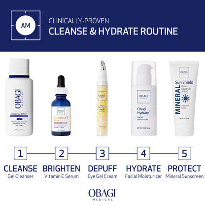 Obagi Hydrate Facial Moisturizer – Non-Comedogenic Intensely Hydrating All Day Moisturizer that Combats Dryness with Tara Seed Extract, Shea Butter & Avocado Oil – All Skin Types – 2-Pack, 1.7 oz ea