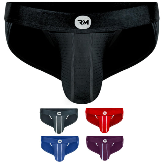 Real Men Mesh Sports Brief Nylon 1 Pk Black Mesh-X-Small