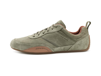 Cole Haan Men's Grandpro Lemans Sneakers, Dusty Olive Suede/Tuscan Sand/Light Whiskey, 13-M US