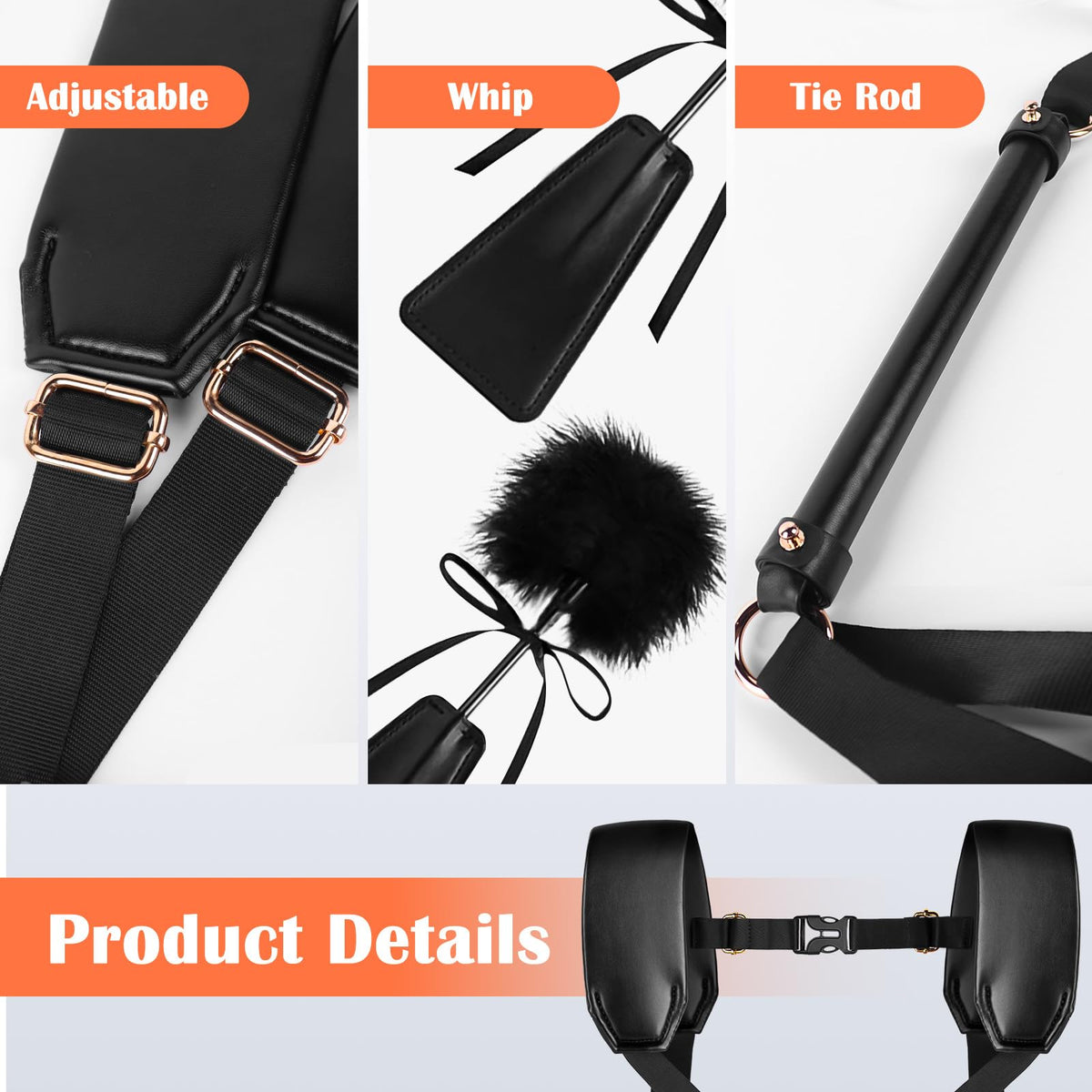 Sex Bondage BDSM Kit Couples Sex Toys, BDSM Restraints Set