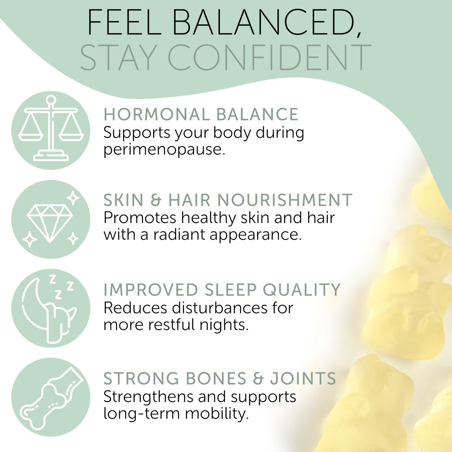 Perimenopause Supplements Women for Hormonal Balance & Mood Swings Relief