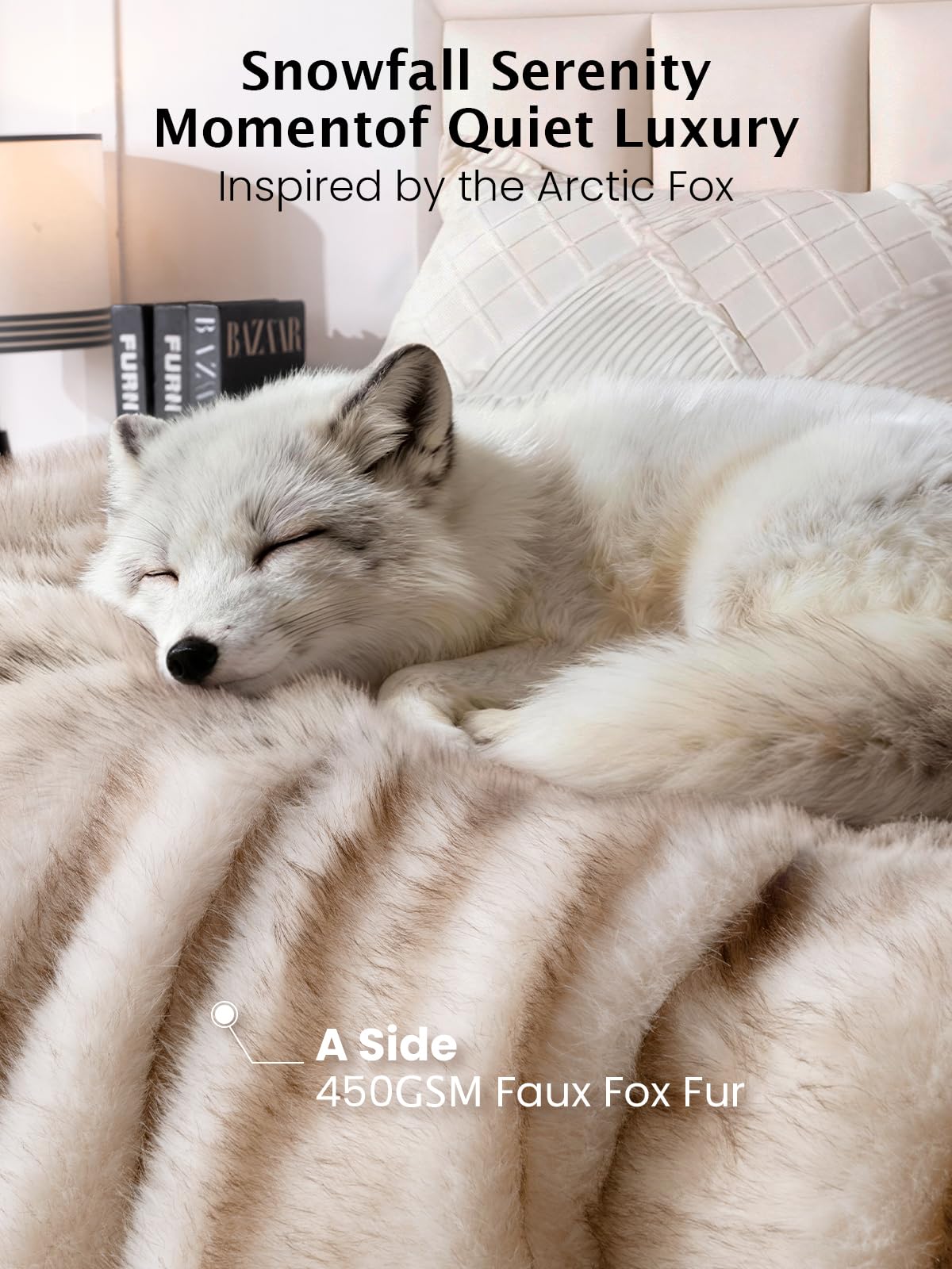Bearhug Heated Blanket Queen Size, 84"x90" Dual Control Luxury Faux Fur Electric Blanket with 10 Heat Levels & 9H Auto Off, 450GSM Ultra Plush Shaggy Bed Warmer for Couples, ETL Certified, Gift Box