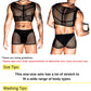 ChiaoLezhee Men's Tank Tops Mens Sexy Sheer Mesh Fishnet Crop Top Shirt Sissy Lingerie Man Underwear for Men Clothes Gay Black One Size