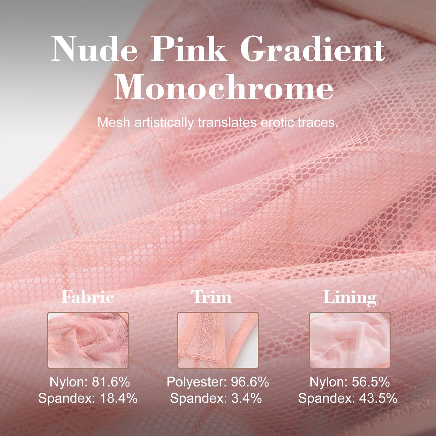 BSZN Men's Sheer Mesh Thong, Pink Low Rise Tight Fit High Stretch Briefs
