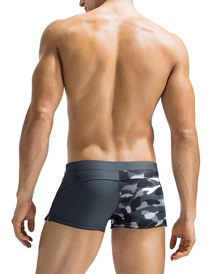 Mens Swim Trunks Bathing Suit Swim Brief Square Leg Board Short