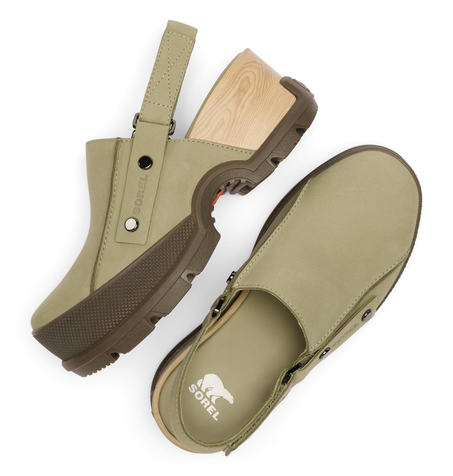 Sorel Women's Roam’N Clog RBR, Dusty Twill/Gum 15, 10.5 Regular