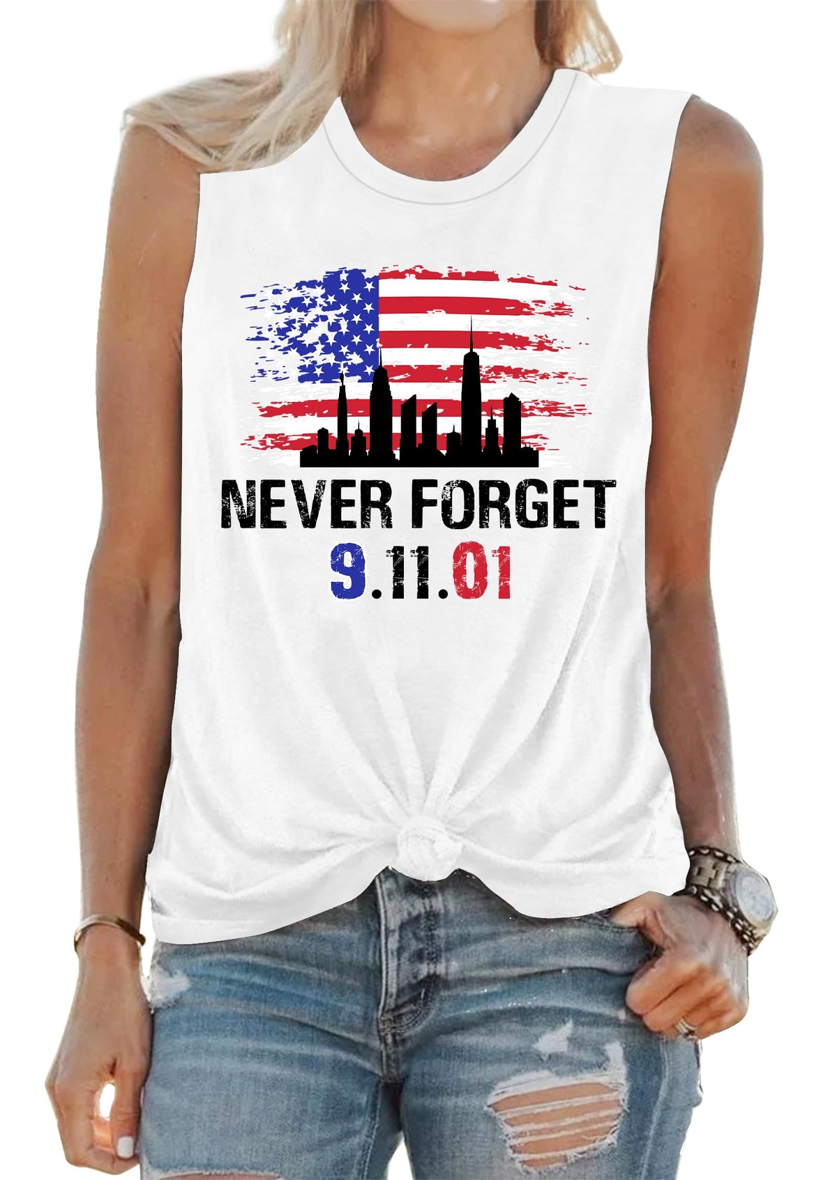 9/11 25th Anniversary Shirts Women 9 11 Memorial Never Forget Tank Top