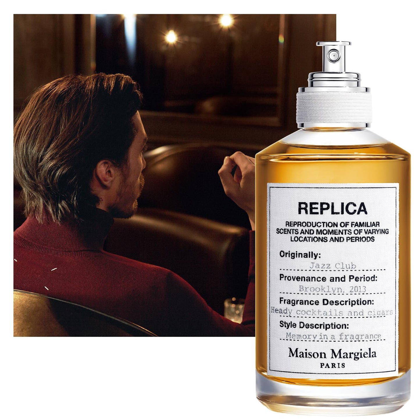 Maison Margiela - Replica - Jazz Club Eau de Toilette - Warm & Spicy Scent - With Vanilla, Rum Accord, & Tobacco - 3.4 Fl Oz