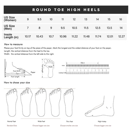 Unisex Men's Women's Round Toe High Heels Stiletto Pumps Dress Party Shoes（BLP13 Red 11）