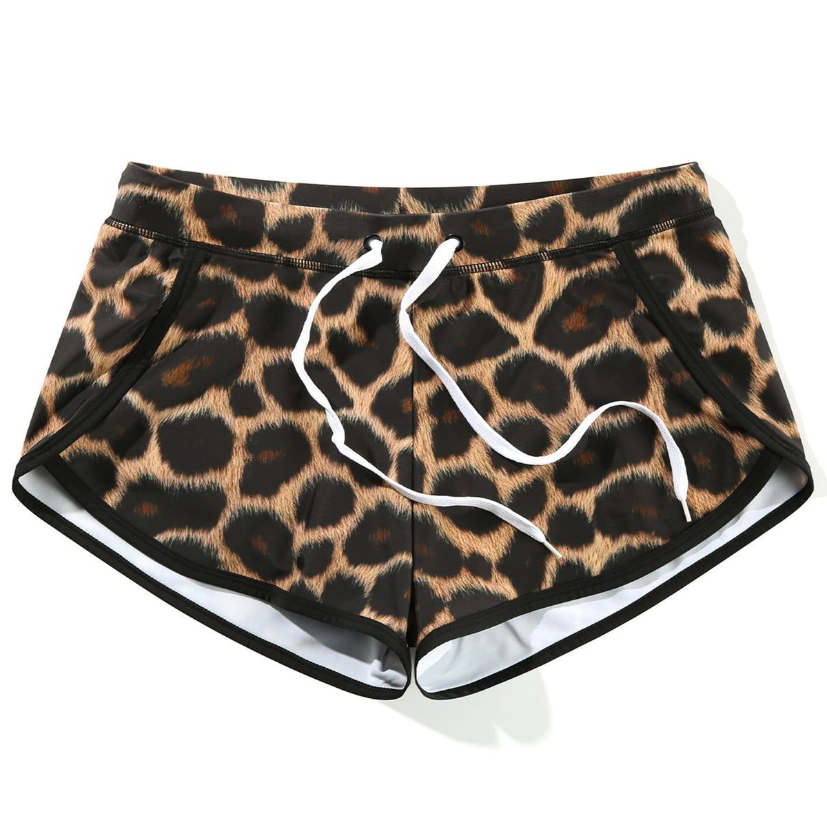 Retro Men's Short Swim Trunks, Quick Dry Bathing Suit with Liner