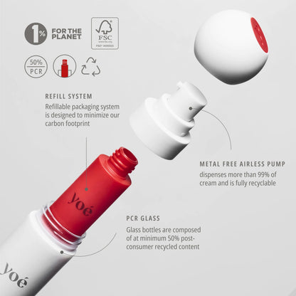 YOÉ Ympossible Cream | Ultra-Nourishing Face Moisturizer | Age-Defying | Deep Hydration & Advanced Repair | Skin Barrier Support | EWG Verified, Vegan, Cruelty Free | 30ml / 1 fl oz (Full Size)