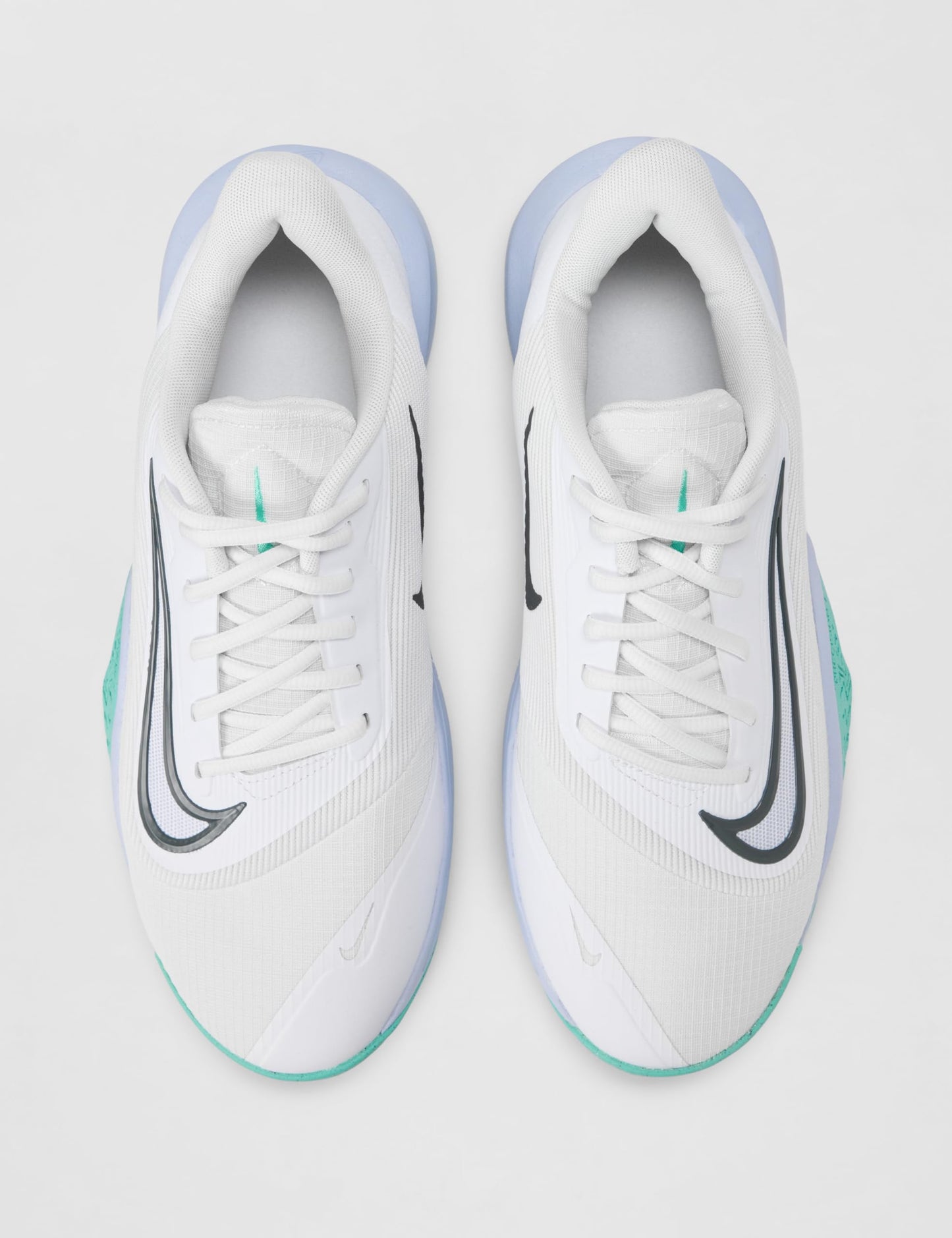 Nike Men's Precision 7 Basketball Shoes, White/Iron Grey-Ghost-Dynamic Turquoise, 11