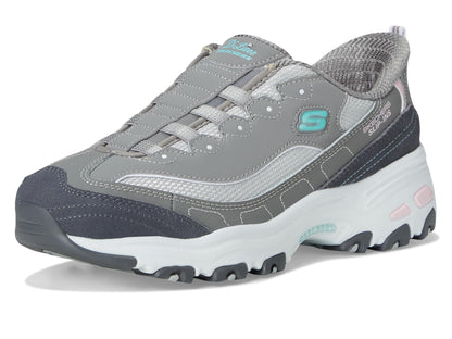 SKECHERS Womens D'Liteshands Free Slip-INS Grey Light Pink 5.5 Medium