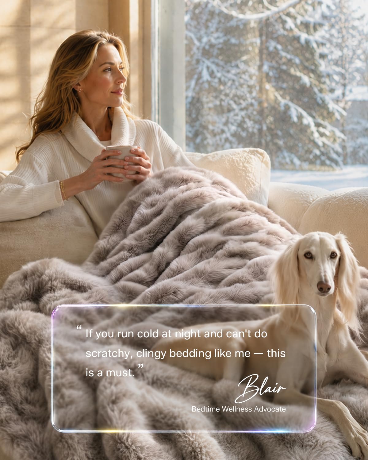 LuxeBul Ultrasoft Heated Blanket Throw: 460 GSM Fluffy Cozy Faux Fur