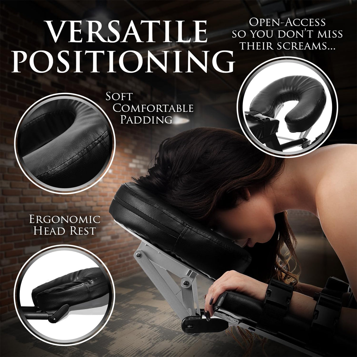 Master Series Adjustable Restraint Bench with Wrist Cuffs Men, Women