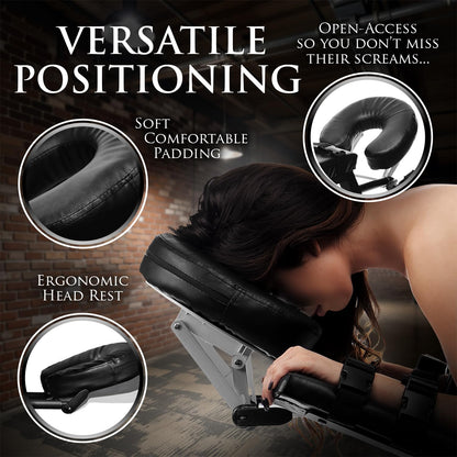 Master Series Adjustable Restraint Bench with Wrist Cuffs Men, Women