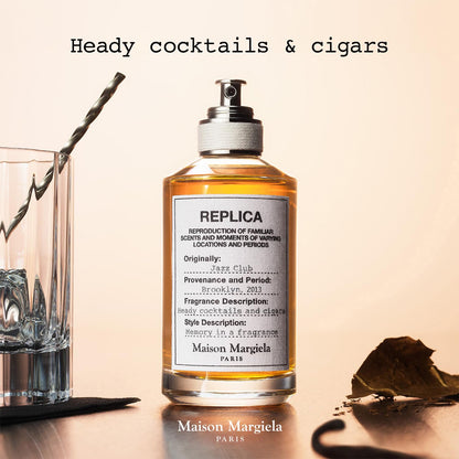Maison Margiela - Replica - Jazz Club Eau de Toilette - Warm & Spicy Scent - With Vanilla, Rum Accord, & Tobacco - 3.4 Fl Oz