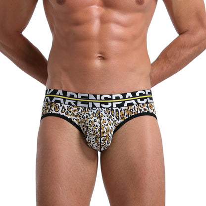 RunHero Jockstraps for Men with Printed, Cool Silk Jock Straps Athletic Supporters for Men, Leopard,L