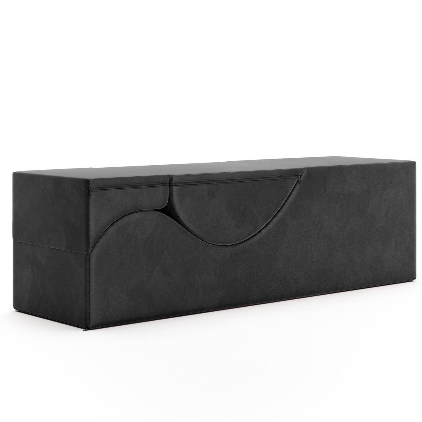 Liberator Aria Flip Chaise 18 Inch Wide - Convertible Sex Chair and Bed Bench, Liberty Black