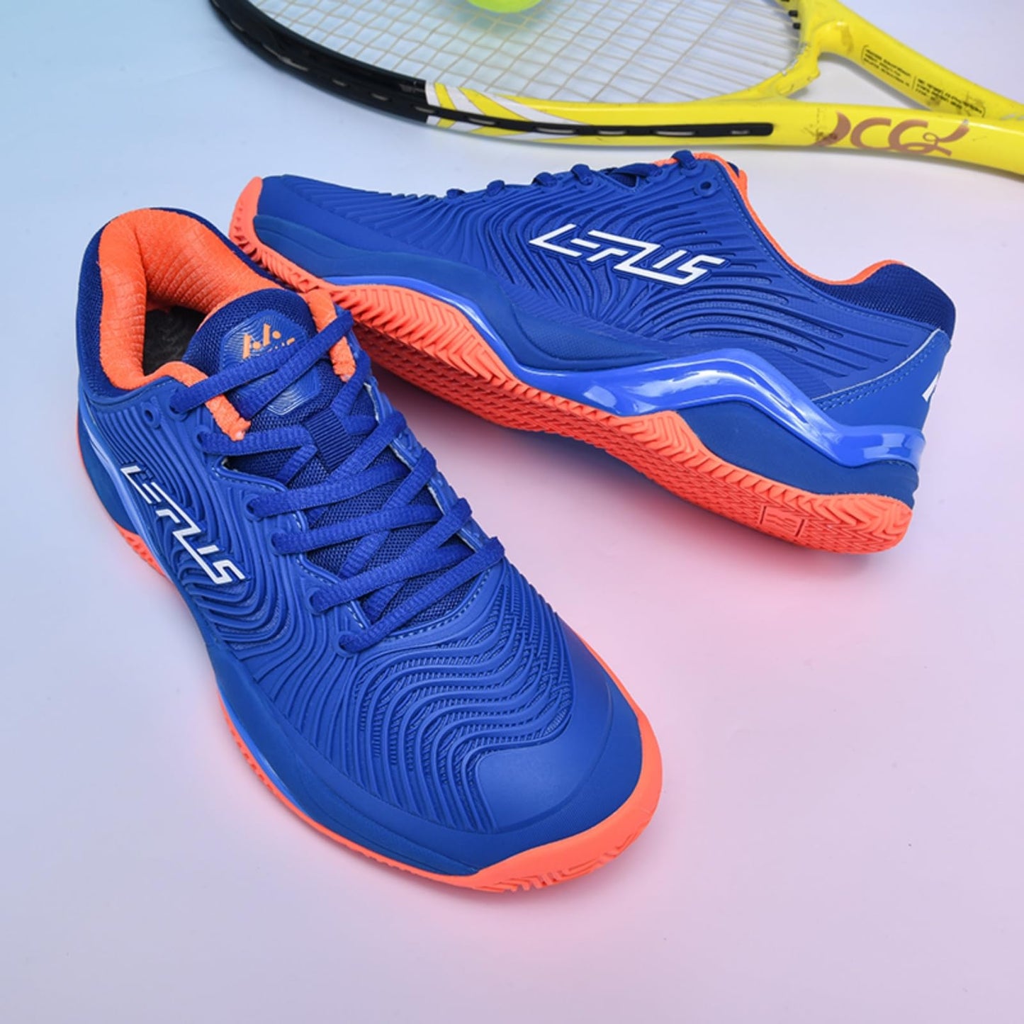 RBEUT Men's Pickleball Shoes - Tennis & Racquetball Anti-Slip Court Sneakers - Cushioned, Breathable for Men and Women Sapphire Blue