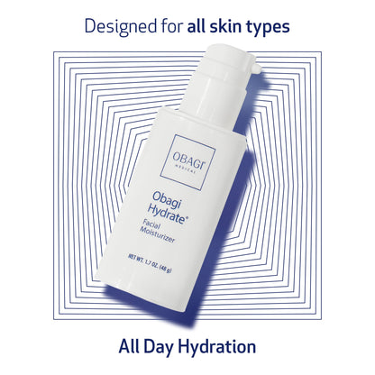 Obagi Hydrate Facial Moisturizer – Non-Comedogenic Intensely Hydrating All Day Moisturizer that Combats Dryness with Tara Seed Extract, Shea Butter & Avocado Oil – All Skin Types – 2-Pack, 1.7 oz ea