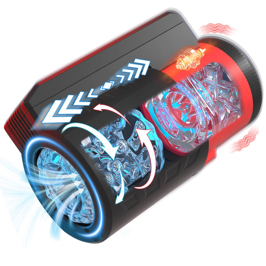 Male Masturbator Adult Sex Toys for Men - Detachable 2-in-1 Automatic Thrusting Rotating Vibrating Penis Vibrator Stroker, Mens Blowjob Oral Sex Toy Masturbation, Pocket Pussy for Men