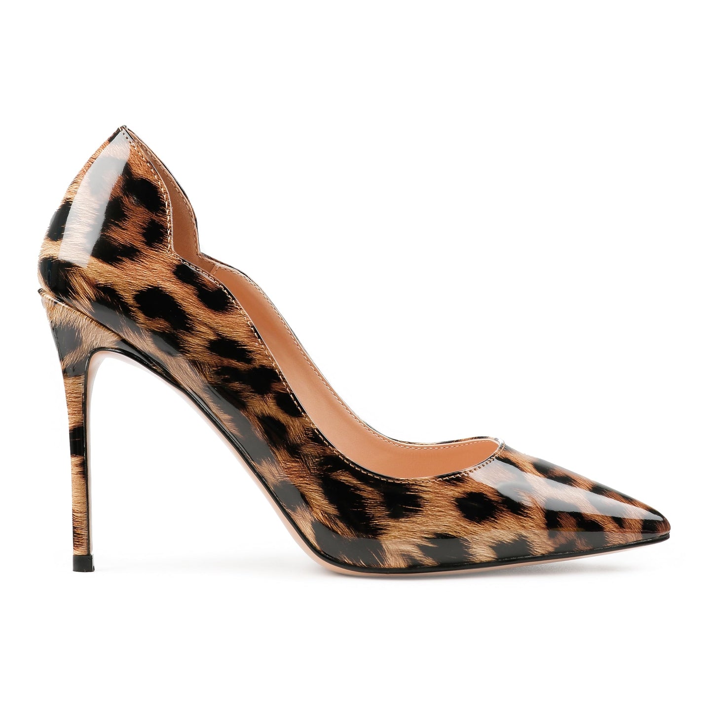 Women's 4 Inch Pumps Pointed Toe Stiletto Dress Pumps Leopard 8.5US