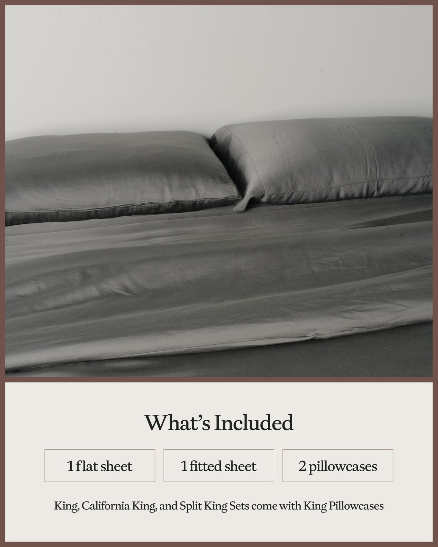 Cozy Earth Luxury Bed Sheet Set - 100% Viscose from Bamboo Fabric, Ultra-Soft & Breathable, Fits Regular & Deep Pocket Mattresses up to 20" - 4 Pieces King Sheet Set Charcoal Grey