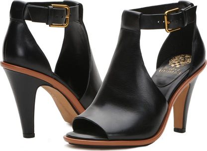Vince Camuto Women's Frasper Buckle High Heel Sandal, Black, 7 M
