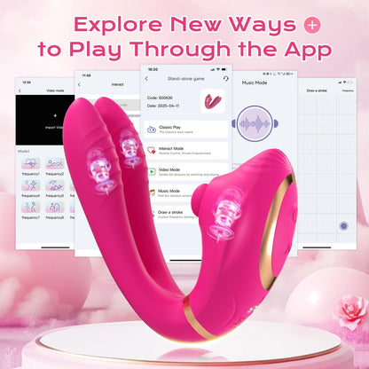 Couples Sex Toys APP Remote Control Wearable Vibrator, Adult Women Sex Toys with 9 Flapping & 9 Vibrating Clit Penis G-Spot Vibrators, Adult Toys for Womens Sex Toy Juguetes Sexuales Sex Novelties
