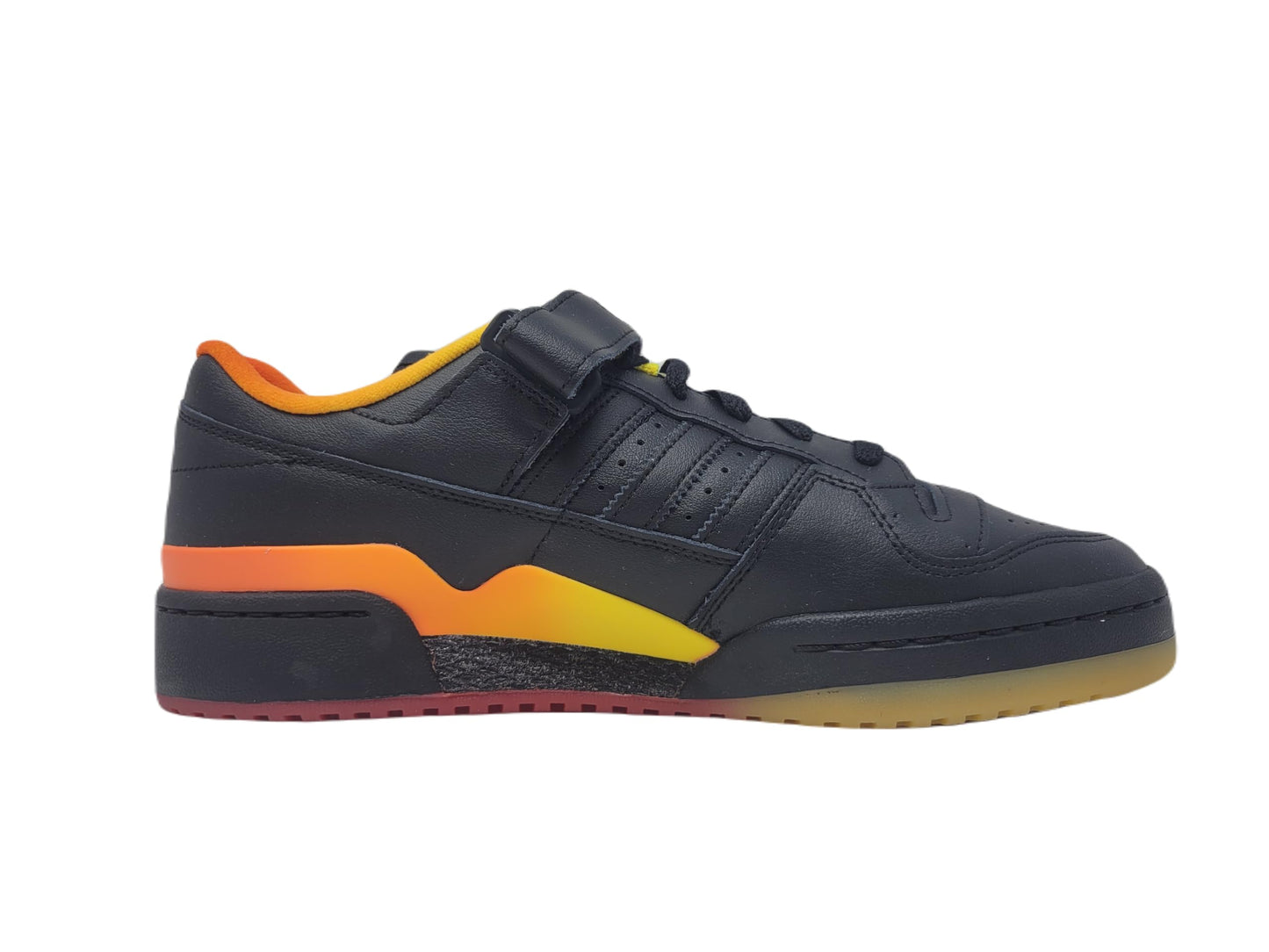 adidas Originals Men's Forum Low Sneaker, Core Black/Core Black/Seismic Orange, 12 M US