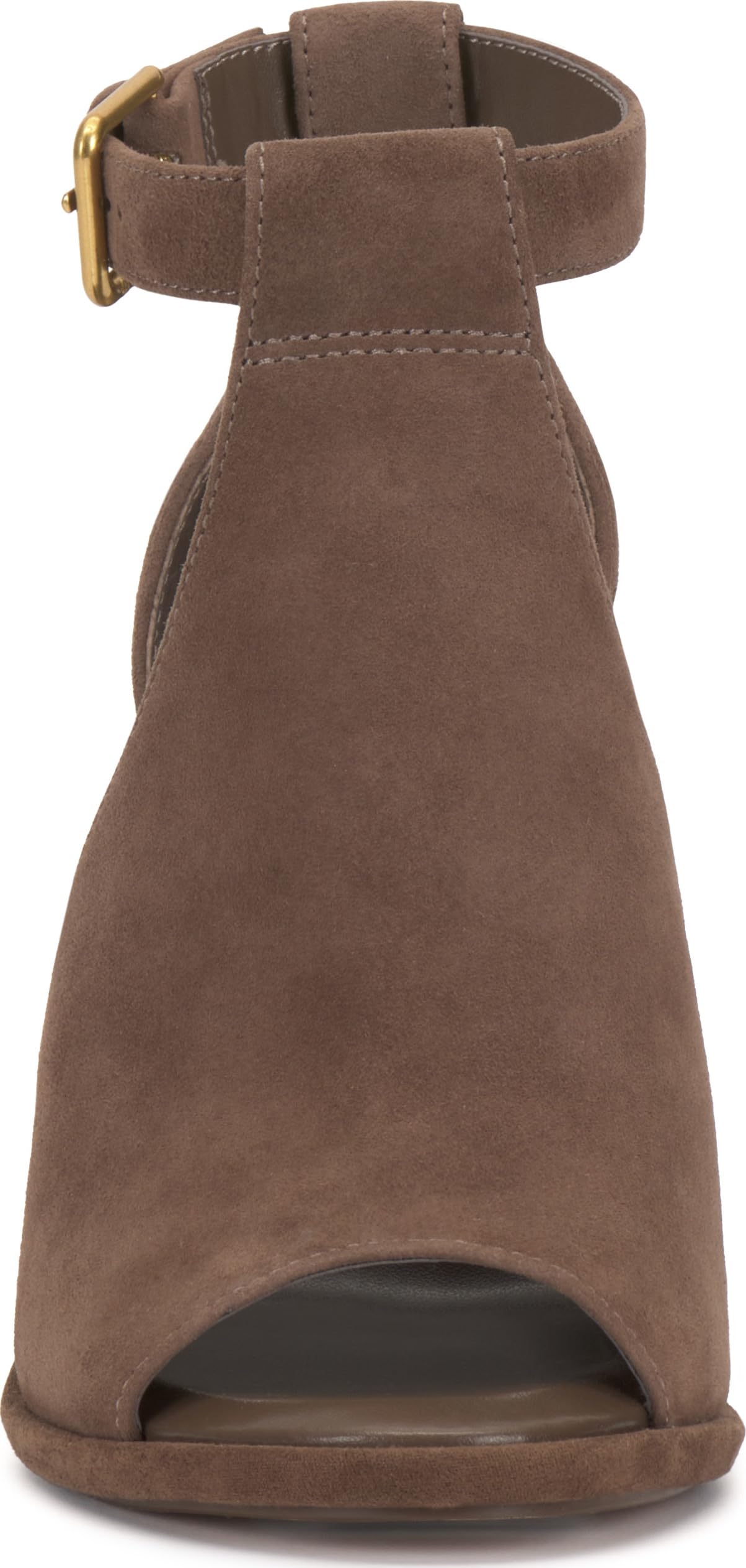 Vince Camuto Women's Frasper Buckle High Heel Sandal, Toasted Taupe, 7 M
