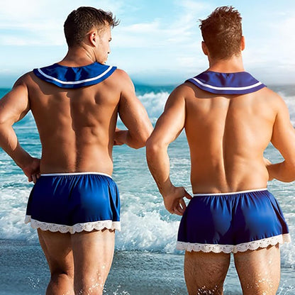 HAVBX Men's Mini Skirt (Blue, One Size)