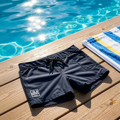JOCKMAIL Men's Swimming Shorts Sexy Men's Swimsuits Swim Boxer Briefs Bathing Suits Mens Swim Briefs with Pouch (US, Alpha, Medium, Regular, Regular, Black)