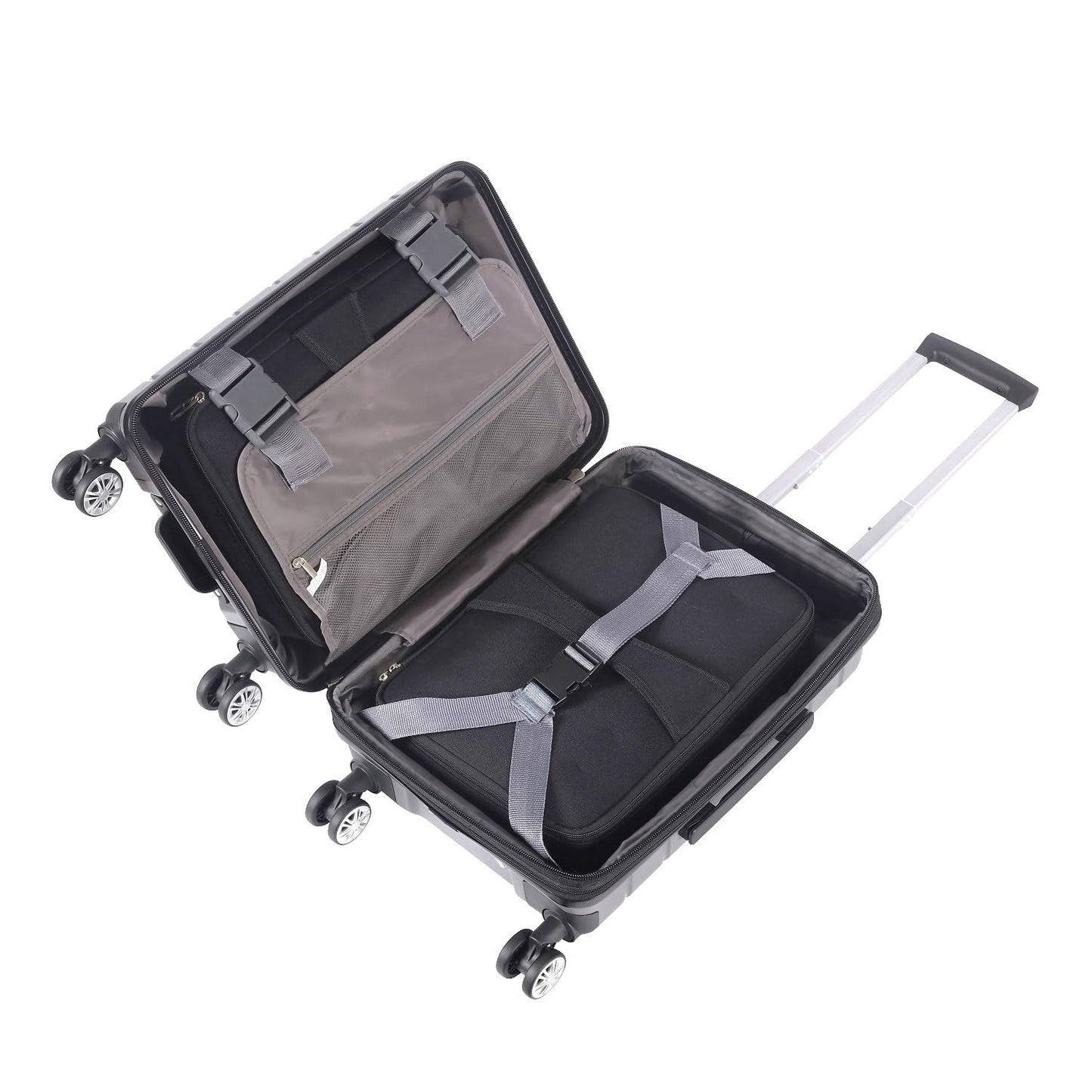 WITIS Wine Travel Luggage for 6-Bottle. Unbreakable Insulated Bag & Ice Pocket, TSA Lock, Spinner Wheels, Expandable (DG, 6)