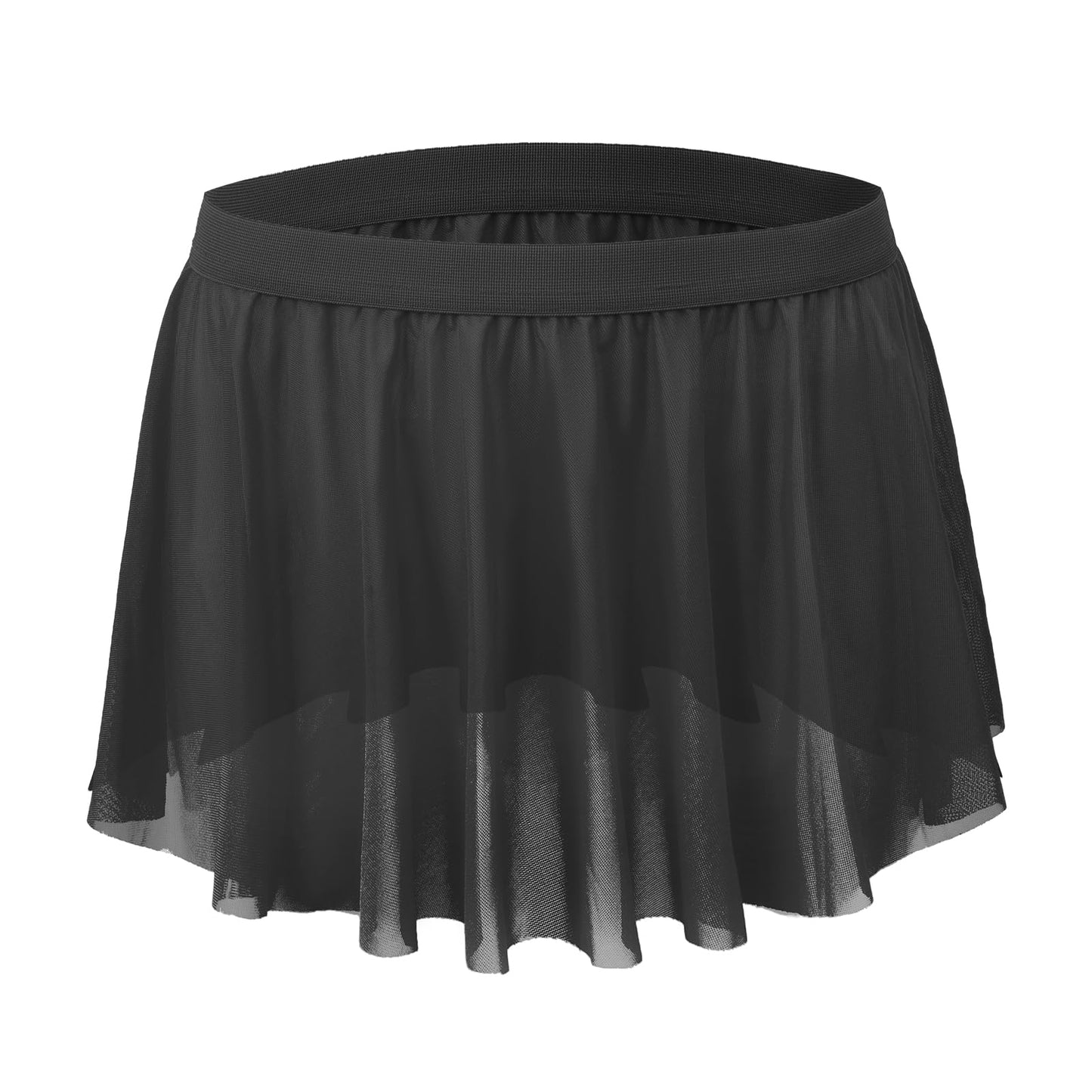 Mens Sissy Skirt Crossdressing Apparel See Through Mesh Mini Skirt Crossdresser Gay Underwear Sheer Panties Lingerie Black