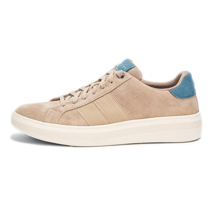 Cole Haan Men's Grand Crosscourt Premier, Birchbeige Suede/Indian Teal/Ivory, 8-W US
