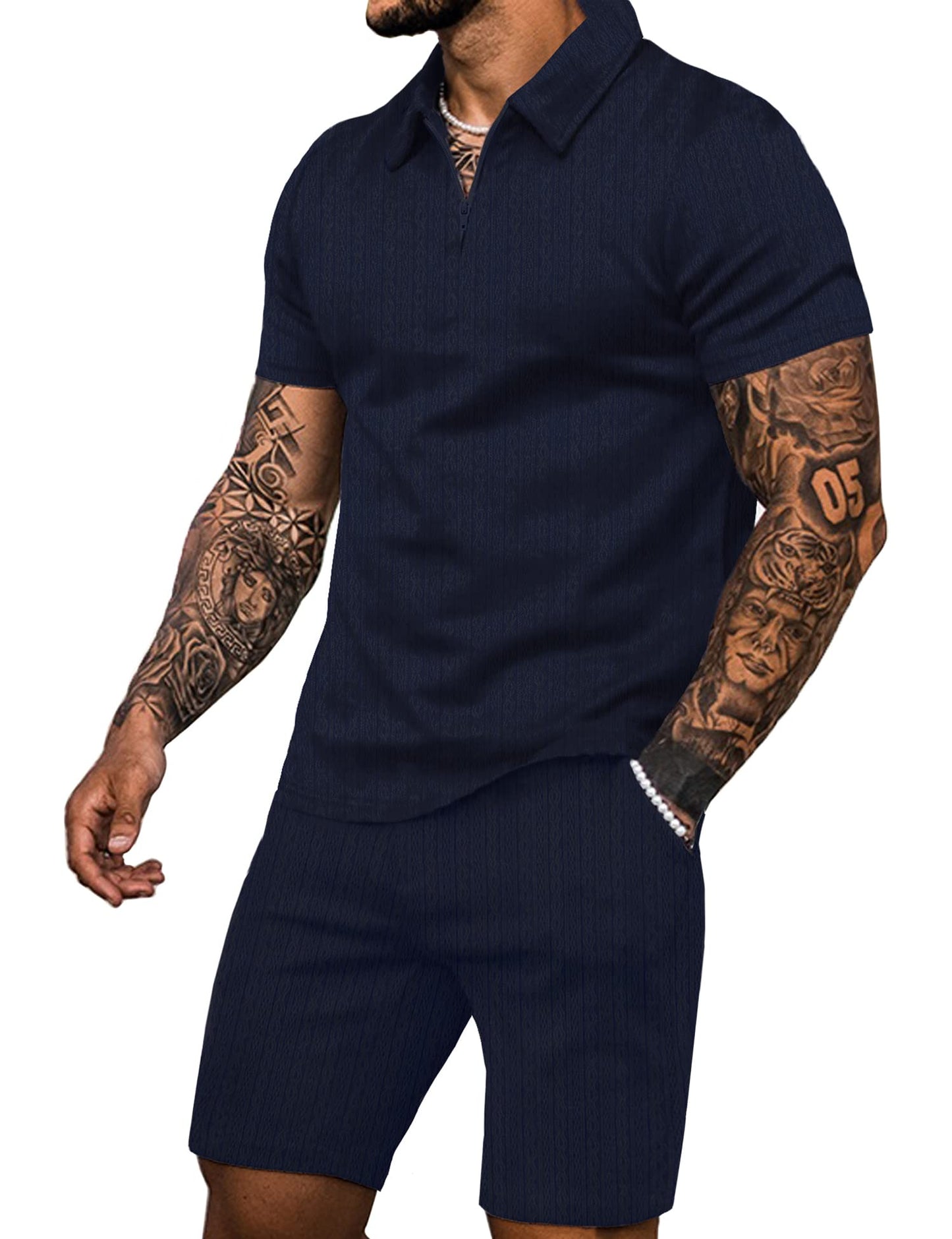 JoZorro Mens Romper for Men Rompers Men's Cute Jumpsuit Adults Male s, Navy Blue, X-Large