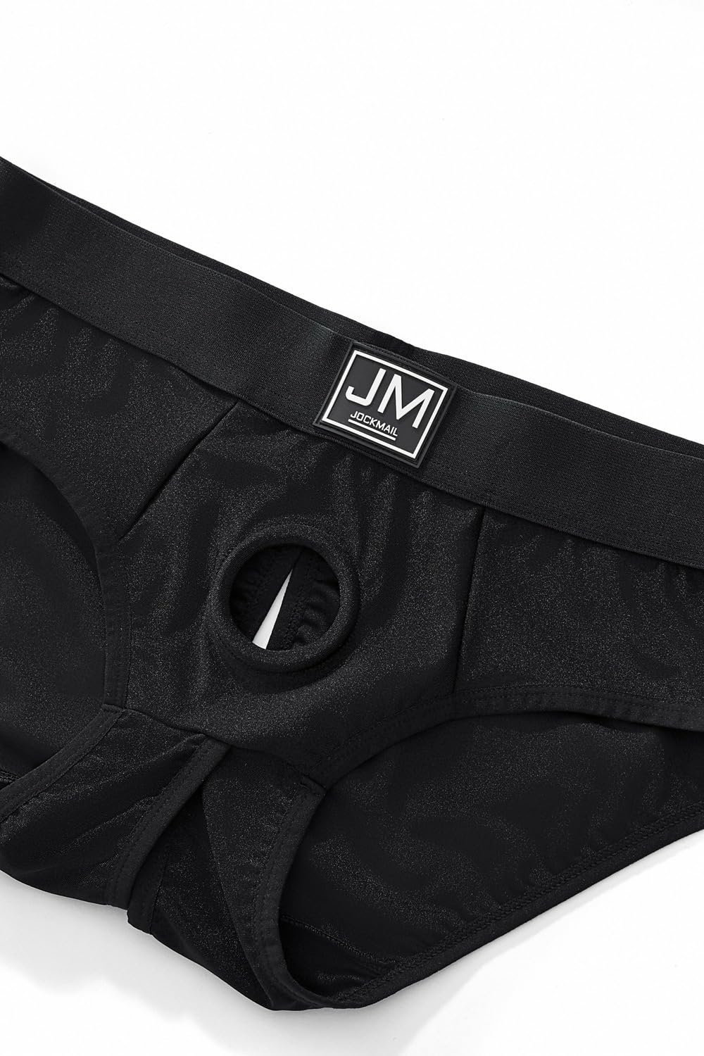 JOCKMAIL Men’s Briefs Underwear Mesh Low Rise Quick Dry Bikini Athletic Underpants for Gym Sport Daily Wear (US, Alpha, Medium, Regular, Regular, Black)