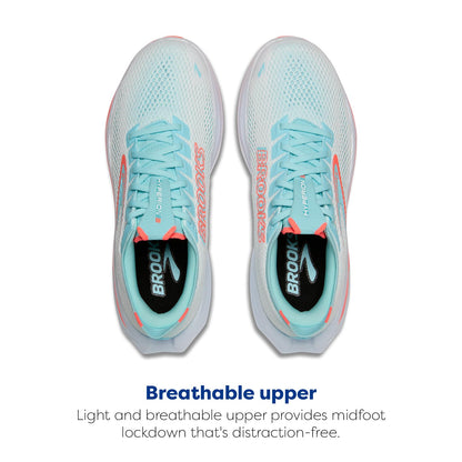 Brooks Women’s Hyperion 3 Neutral Running Shoe - White/Pink Clay/Atomizer - 11.5 Medium