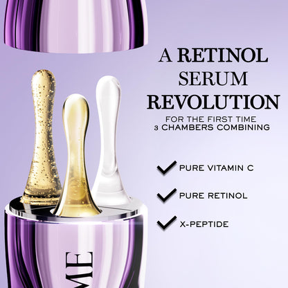 Lancôme Rénergie C.R.x. Triple Serum Retinol - Anti-Aging Serum With Pure Retinol, Pure Vitamin C, X-Peptide - Target Wrinkles and Pores - All Skin Types, including Sensitive 1.69 Fl. Oz.