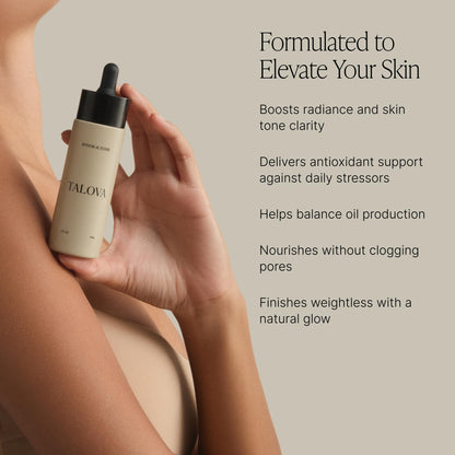 TALOVA - Botanical Elixir 2oz, Botanical Face Oil Moisturizer, Natural & Clean Anti Aging Hydrating Facial Oil with Jojoba, Vitamin E & C Serum, Treats Fine Lines & Wrinkles, Dark Spots Corrector