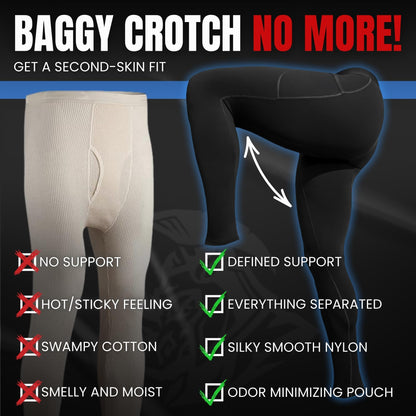 Real Men 28in Nylon Leggings A Pouch Xs 1pk Gry