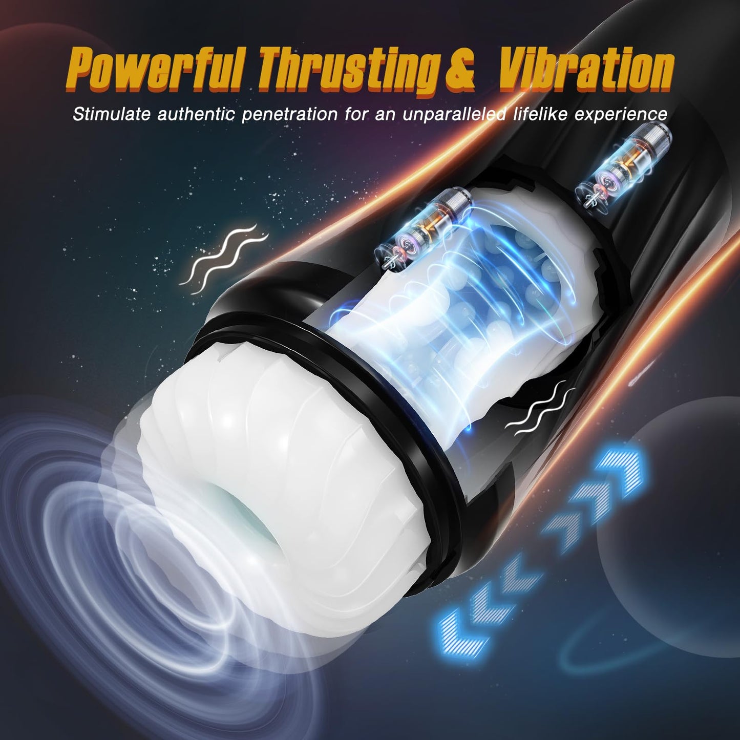 Tracy's Dog Male Masturbator Bundle - Adult Sex Toys for Men with 3 Twisting and 5 Thrusting Vibration Modes, Hands-Free Heating Male Vibrating Stroker for Men Guy Pleasure, Steelcan