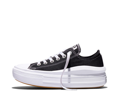 Converse Women's Chuck Taylor All Star Move Canvas Platform OX, Black/White/White, 7