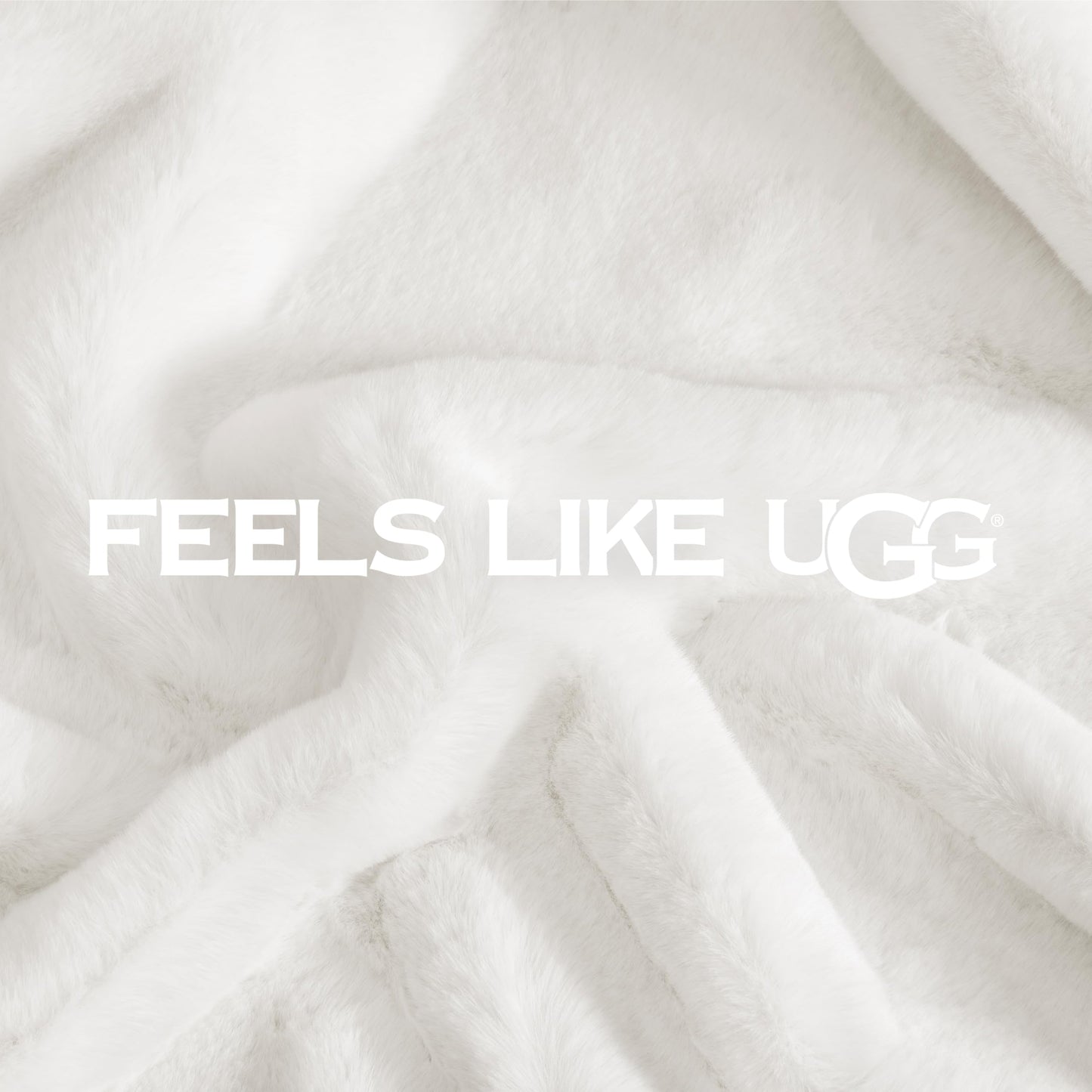 UGG Euphoria Faux Fur Throw Blanket, Warm Fluffy for Couch or Bed, Luxury Bedroom Decor, Blankets, Machine Washable, 50-inch x 70-inch, White Snow